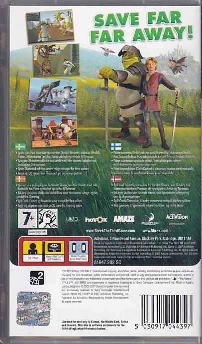 Shrek den Tredje - PSP (B Grade) (Genbrug)